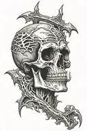 Rotting corpse impaled tattoo design idea