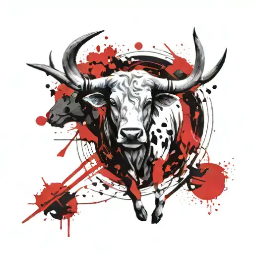 taurus and sagittarius sings combined together tattoo design idea