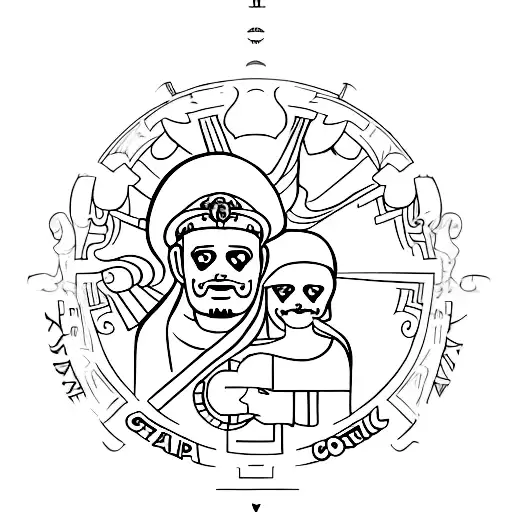 Incorporate the Corinthians logo into a minimalist tattoo of a family holding hands tattoo design idea