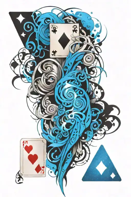 jack card having all trades tattoo design idea