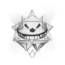 Diamond with text "smile like you haven't been hurt" tattoo design idea
