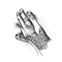 Create hand tattoo design with friendship theme, include this text "ajinkya" and "Anand" tattoo design idea