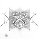 tattoo with a maximum of 3 runes in a triangle, the runes should be specific to a math teacher tattoo design idea