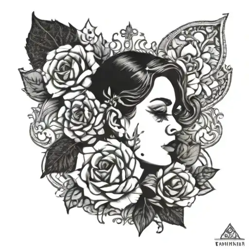 Mac miller divine feminine tattoo design idea