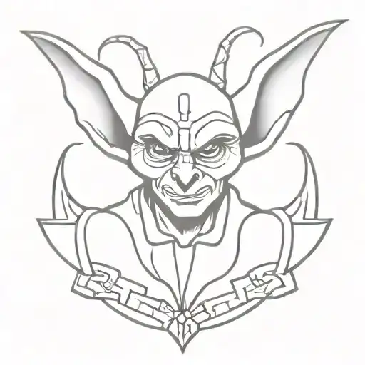 goblin jester tattoo design idea