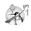 penguin playing a harmonica with a katana in the back tattoo design idea