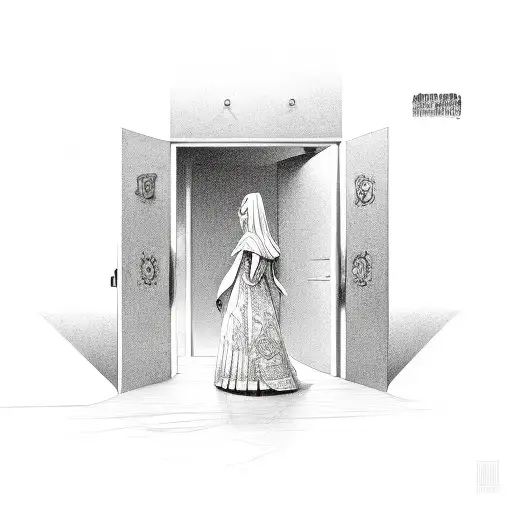 open door tattoo design idea