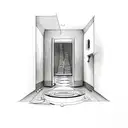 open door tattoo design idea