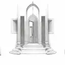 open door tattoo design idea