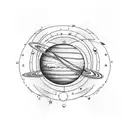 solar system tattoo design idea