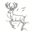 deer antlers with turkey tracks and ducks flying away tattoo design idea