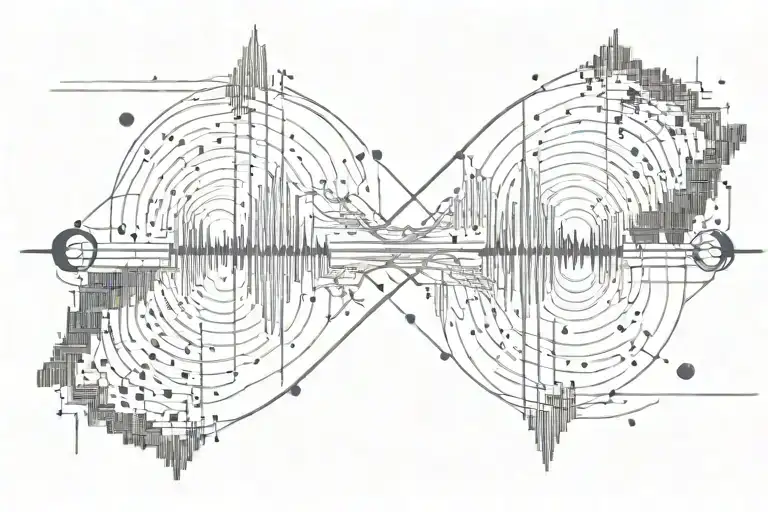 Noisia split the atom Sound wave tattoo tattoo design idea