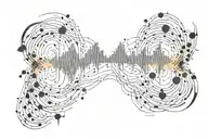 Noisia split the atom Sound wave tattoo tattoo design idea