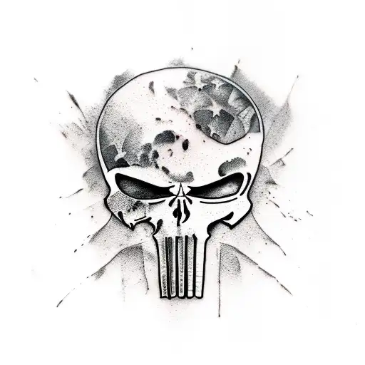 the punisher  tattoo design idea
