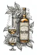 pendleton whiskey bottle tattoo design idea