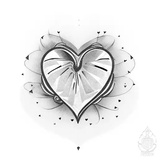 love heart 3000 tattoo design idea