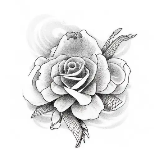 punda curacao with ydk outline in front tattoo design idea