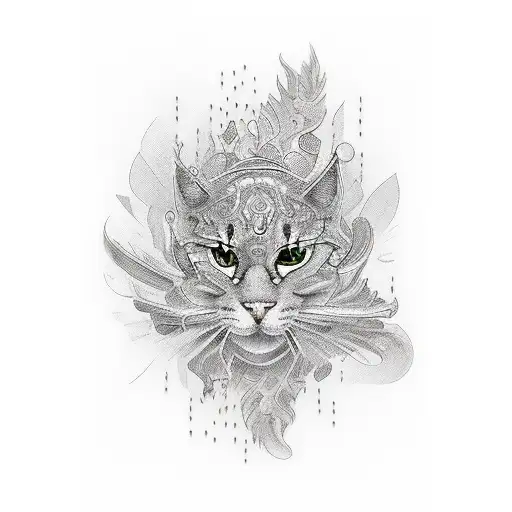 city  with ydk outline in front tattoo design idea