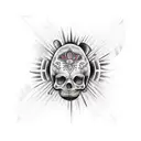 punda curacao with ydk outline in front tattoo design idea