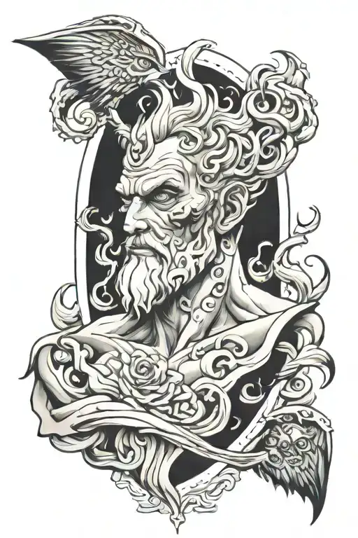 zues poseidon hades tattoo design idea