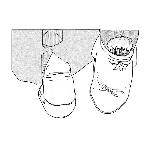 a man and a woman with a protea flower tattoo design idea