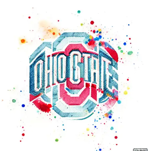 Ohio state buckeyes watercolor tattoo design idea