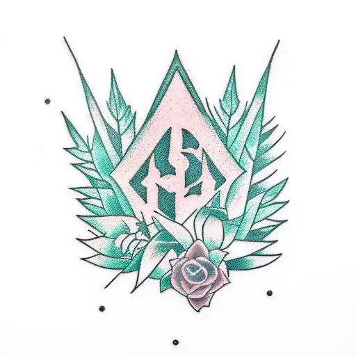 evergreen forest  tattoo design idea