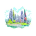 evergreen forest tattoo design idea