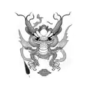 mushu tattoo design idea