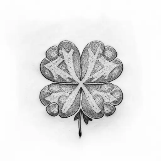 4 leaf clover tattoo design idea
