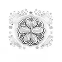 4 leaf clover tattoo design idea