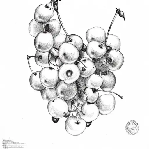 cherry berries tattoo design idea