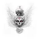 fallen angel tattoo design idea