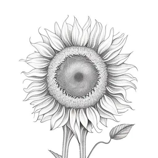 Sunflower tattoo design idea