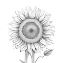 Sunflower tattoo design idea