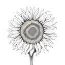 Sunflower tattoo design idea