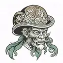 Vietnamese hat tattoo design idea