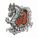 knight chess piece tattoo design idea