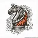 knight chess piece tattoo design idea