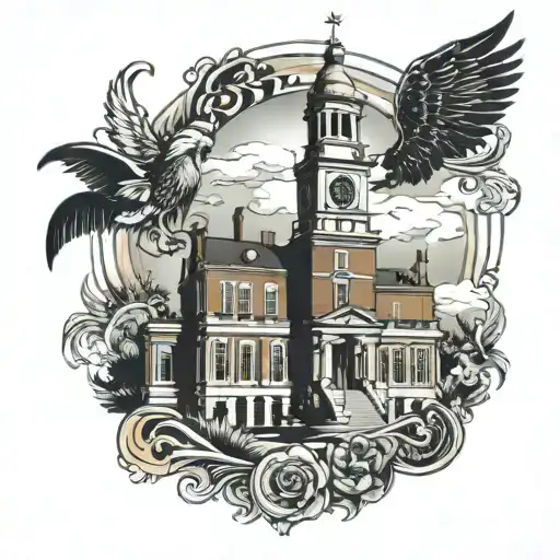 Independence Hall tattoo design idea