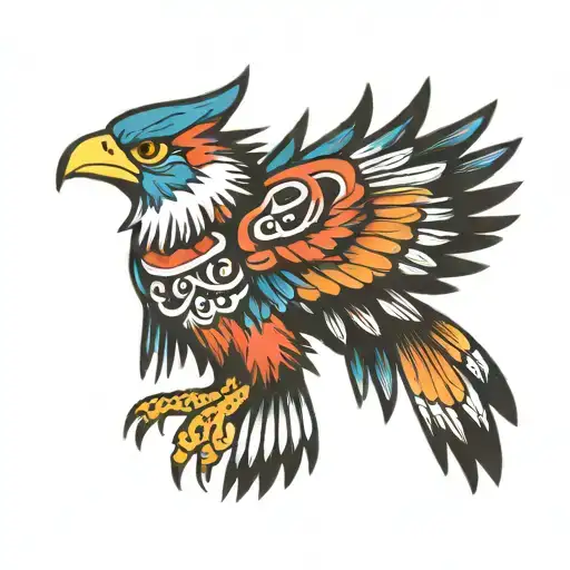Thunderbird native tattoo design idea
