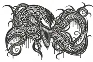 venom drips tattoo design idea