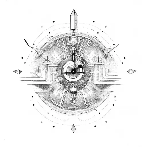 To infinity and beyond clock tattoo design idea
