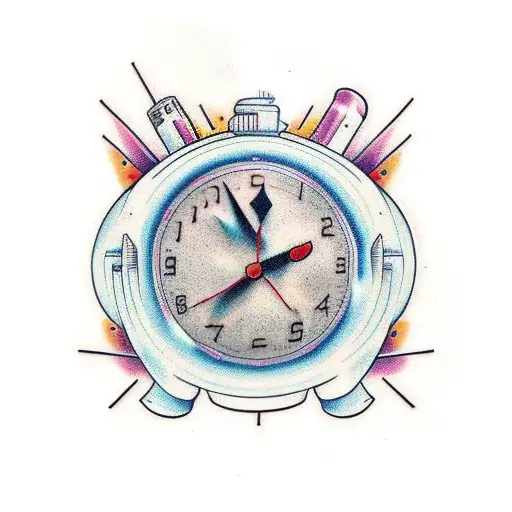 To infinity and beyond clock tattoo design idea