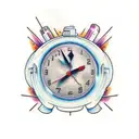 To infinity and beyond clock tattoo design idea