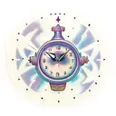 To infinity and beyond clock tattoo design idea