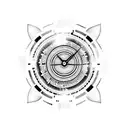 To infinity and beyond clock tattoo design idea