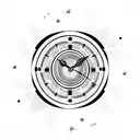 To infinity and beyond clock tattoo design idea