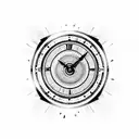 To infinity and beyond clock tattoo design idea