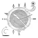 To infinity and beyond clock tattoo design idea